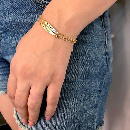 Jessica Elliot - Vermeil Colorful Words Enamel Bracelet - Dream