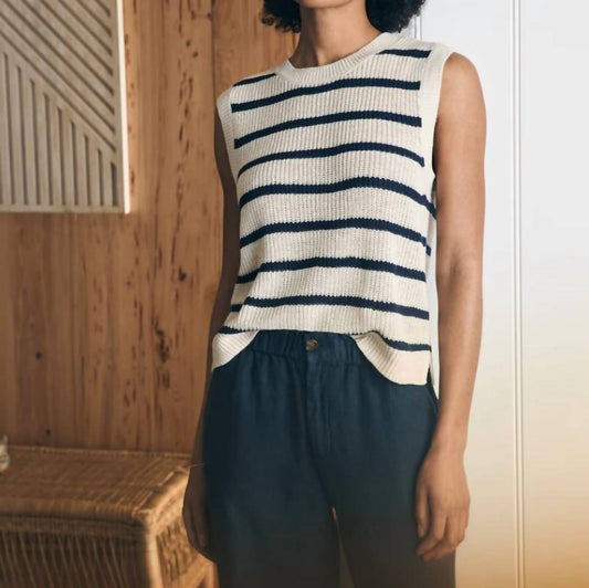 Faherty - MIRAMAR LINEN MUSCLE TOP