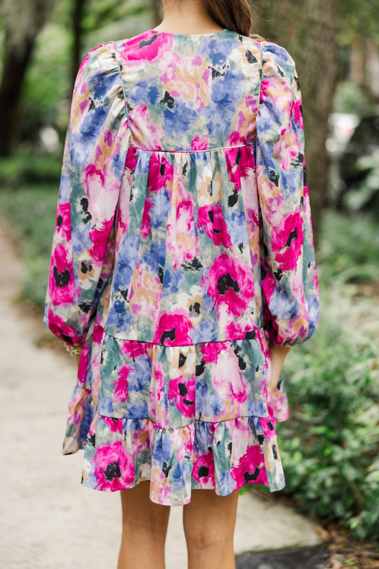 Entro - Orchid Floral Dress