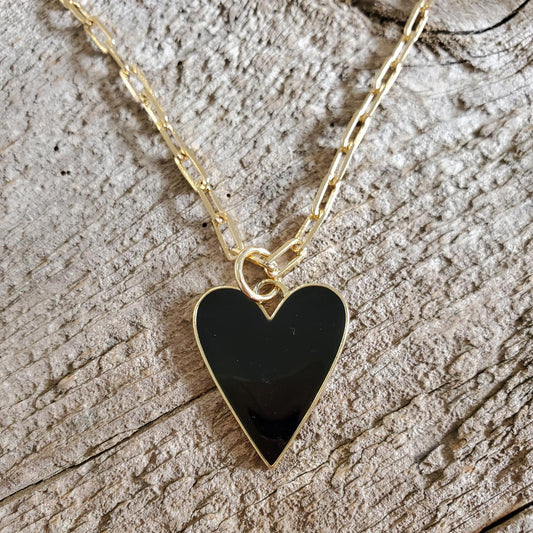 Sahira Jewelry Design - Women's Jamie Enamel Heart Necklace