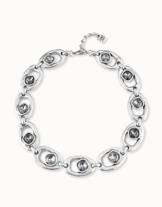 Unode50 - Short Oval Link Chain Necklace With Crystal