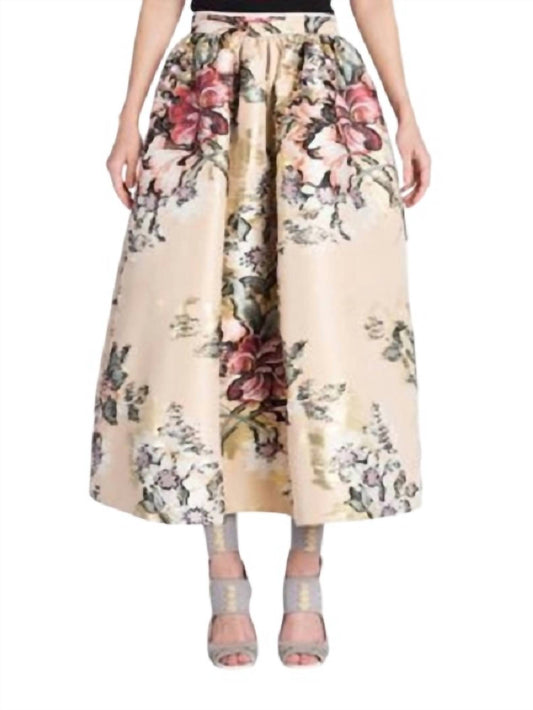 Fendi - Metallic Floral Jacquard Midi Skirt