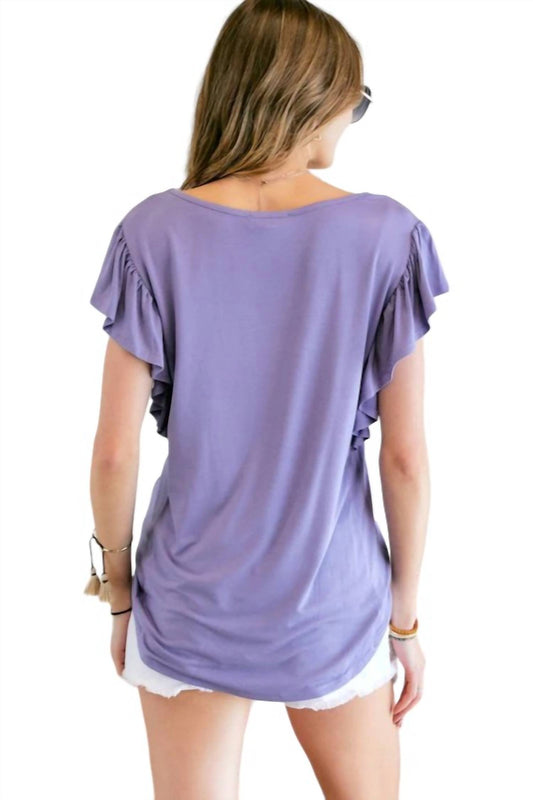 Adora - Ruffle Sleeve Top