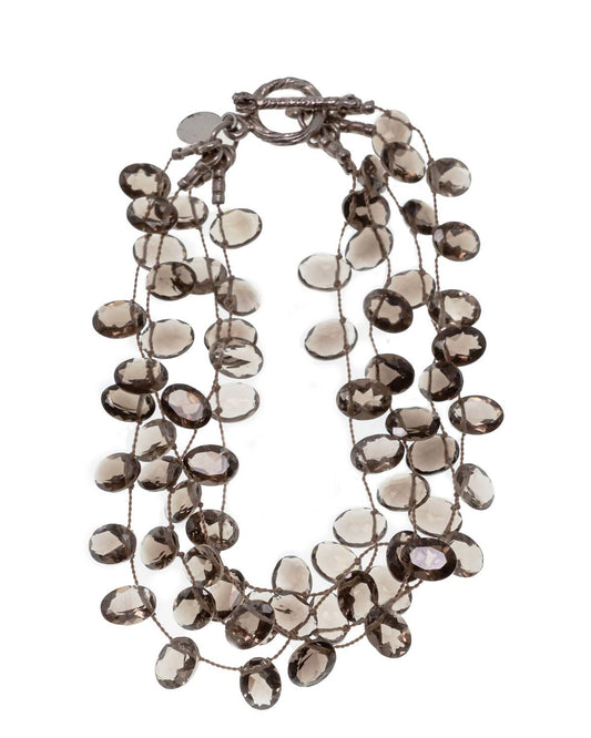 Margo Morrison - Women's Faceted Oval Smoky Quartz Bracelet
