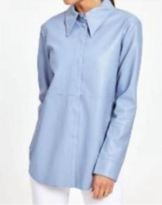 Dolce Cabo - Faux Leather Button Up Shirt