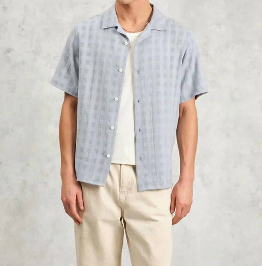 Wax London - Didcot Open Weave Short Sleeve Shirt