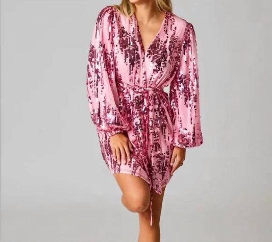 Buddylove - Adeline Sequin Short Wrap Dress