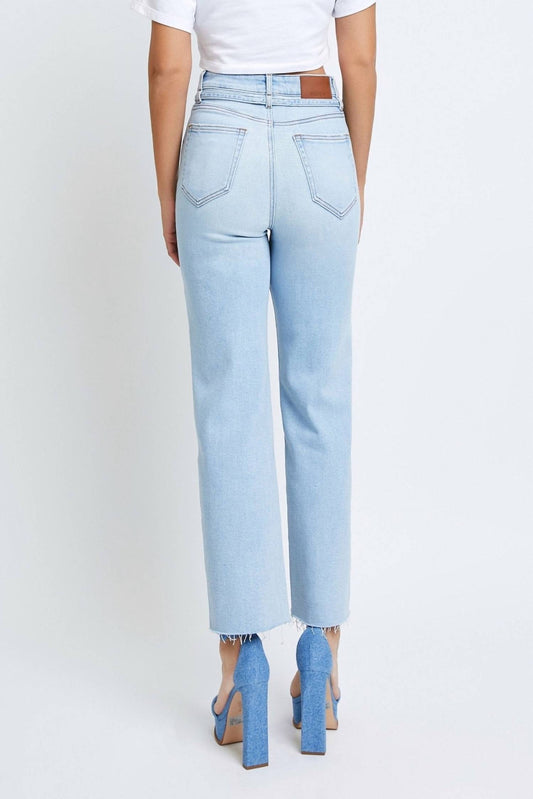 Hidden - Ella Tie Waist Stretch Straight Leg Jeans