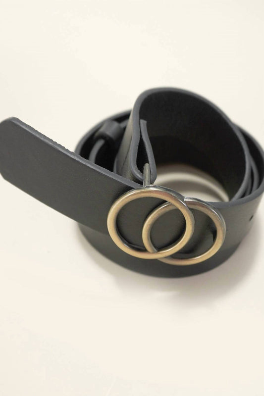 Josslyn By Wall To Wall - Women's Double O Buckle Vegan Leather Belt