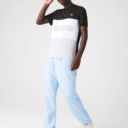 Lacoste - 3d Lettered Color Block Crew Tee