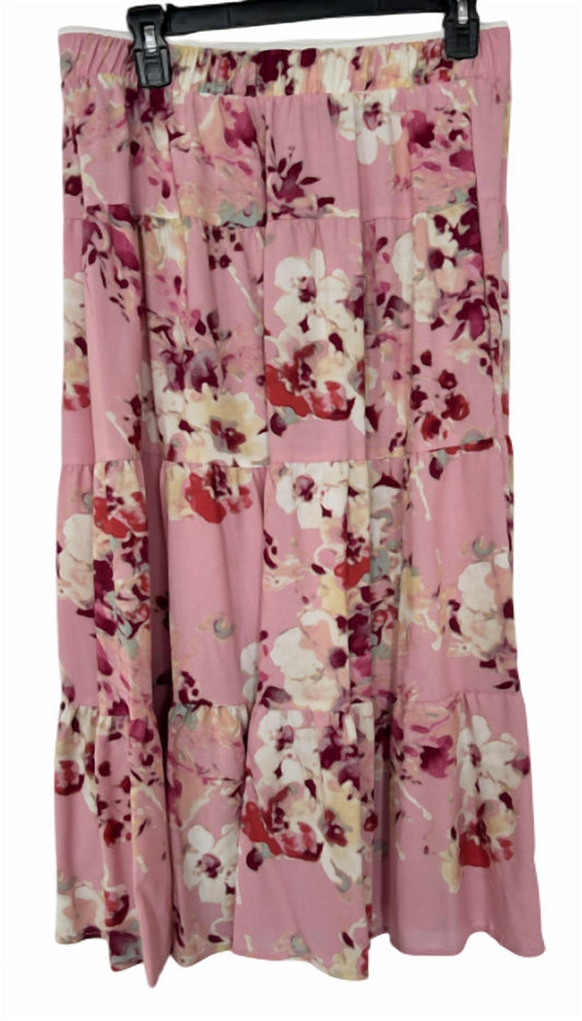 Aqua - Tiered Midi Skirt