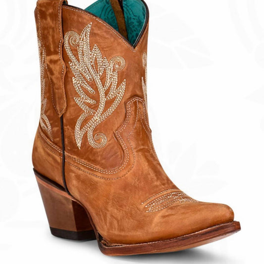 Corral - Women's Golden Embroidery Ankle Boot