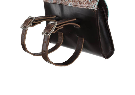 Showman - Women's Weathered Steer Leather Pommel Pouch Bag