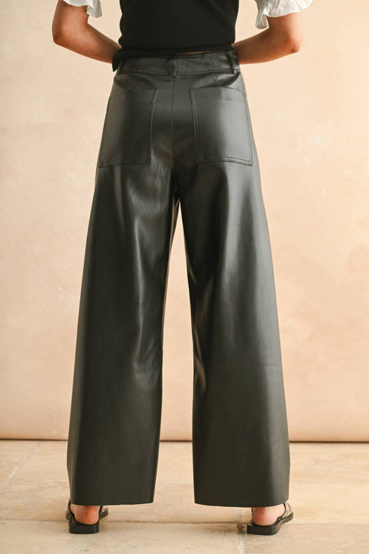 Miou Muse - Madison Faux Leather Trouser