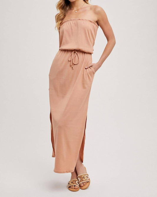 Bluivy - Ribbed Jersey Tube Maxi Dress