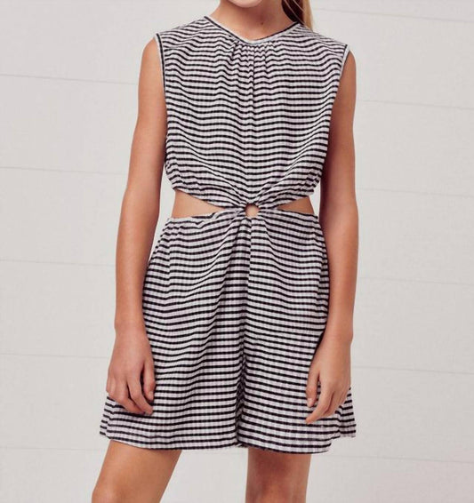 Mayoral - Kids Jacquard Gingham Cutout Jumpsuit