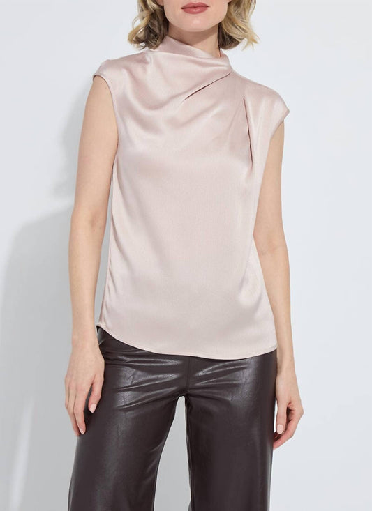 Lysse - Aisha High Neck Draped Blouse