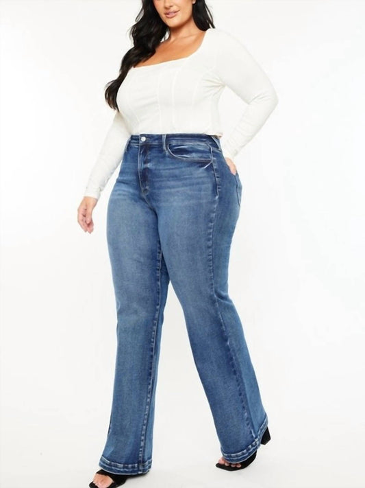 Kancan - Libby High Rise Wide Leg Flare Jean - Plus
