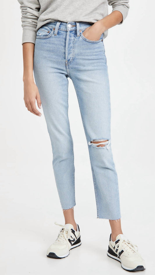 Re/Done - 90s High Rise Ankle Crop Jeans