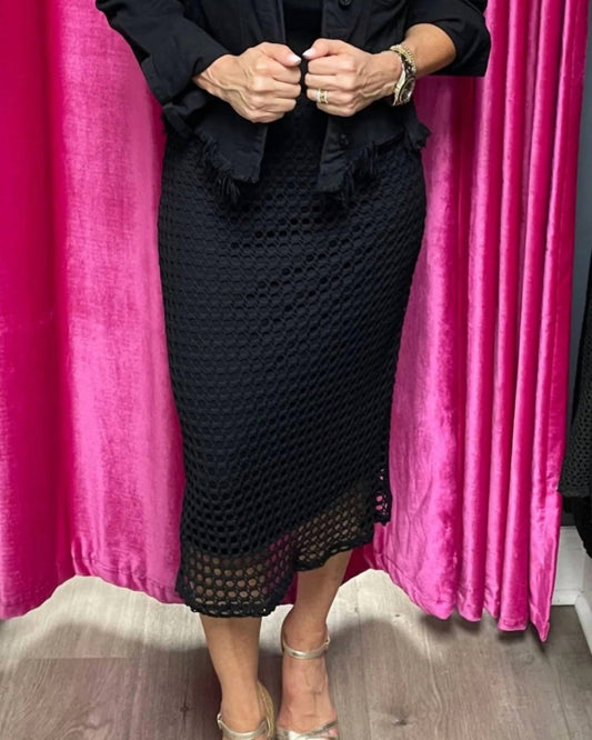 Pete - Amelia Crochet Midi Skirt