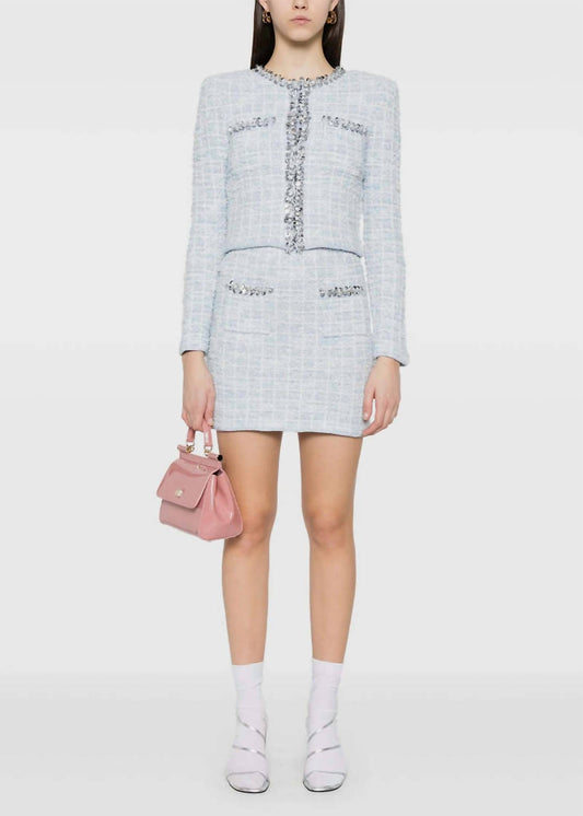 Self-Portrait - Blue Checked Cardigan