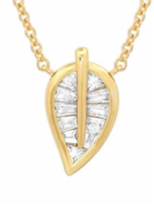 Tai - Women's Baguette Leaf Necklace