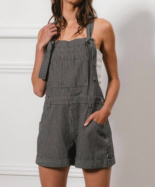 Bibi - Pinstriped Overalls