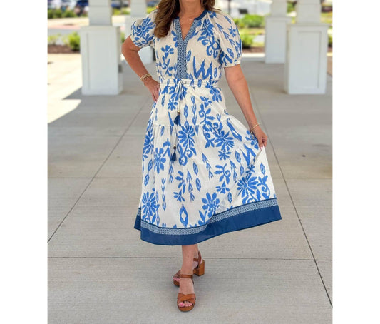 Pinch - Camilla Contrast Floral Print Midi Dress