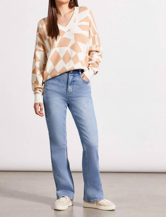 Tribal - V-neck Jacquard Sweater