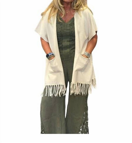 Esqualo - Pocket Fringe Poncho