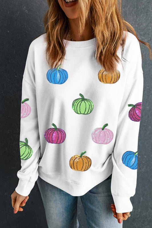 Little Daisy Closet - Colorful Pumpkink Sweatshirt