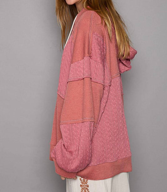 Pol - Balloon Sleeve Cut Sew Sweater Knit Top