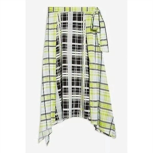 Topshop - Asymmetrical Plaid Midi Skirt