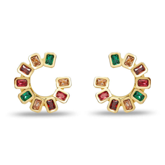 Lele Sadoughi - Women's Spiral Gem Earrings