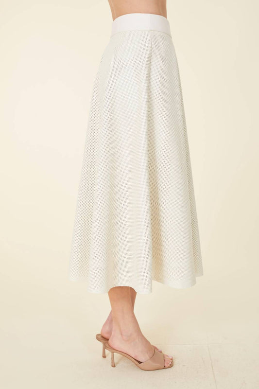 Dolce Cabo - Vegan Leather Perforated Skirt