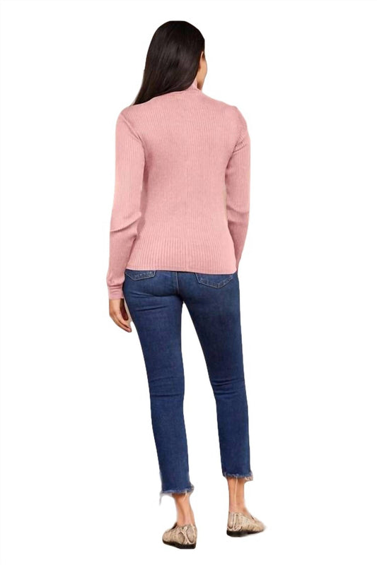 ANDRE LONG SLEEVE SNAP TURTLENECK TOP