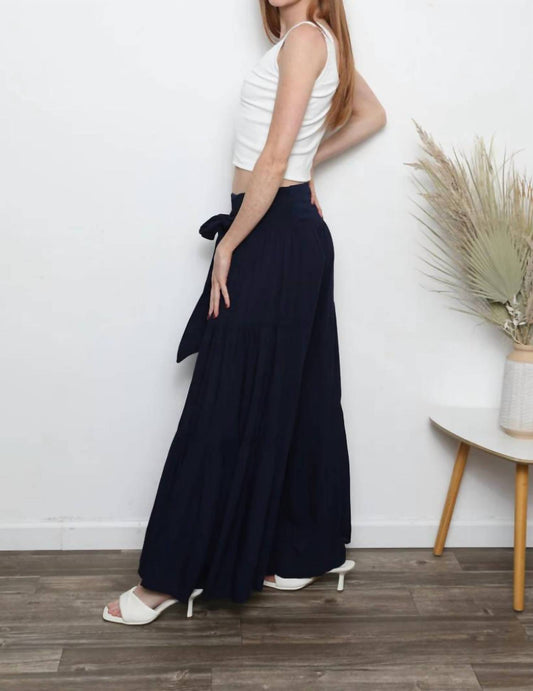 Angie - Boho Tie Waist Tiered Pants