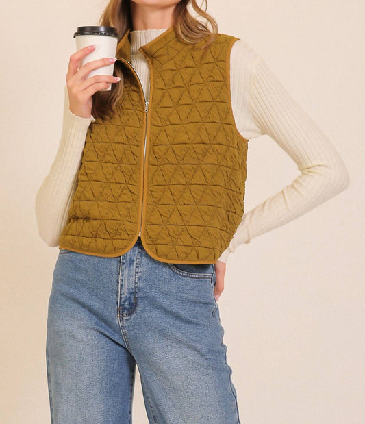 Timing - Quilted Lightweight Zip Up Vest