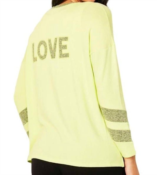 Long Sleeve Love V-Neck Top