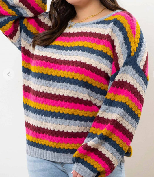Perch - Stripe Sweater - Plus