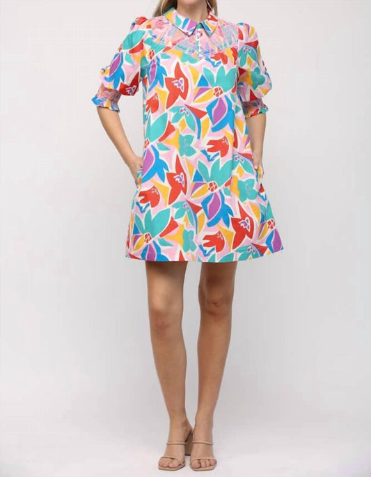 Fate - Torrance Abstract Floral Dress