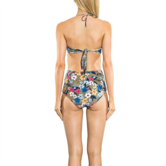 Shoshanna - Punchy Floral Knot Front Bandeau Bikini Top