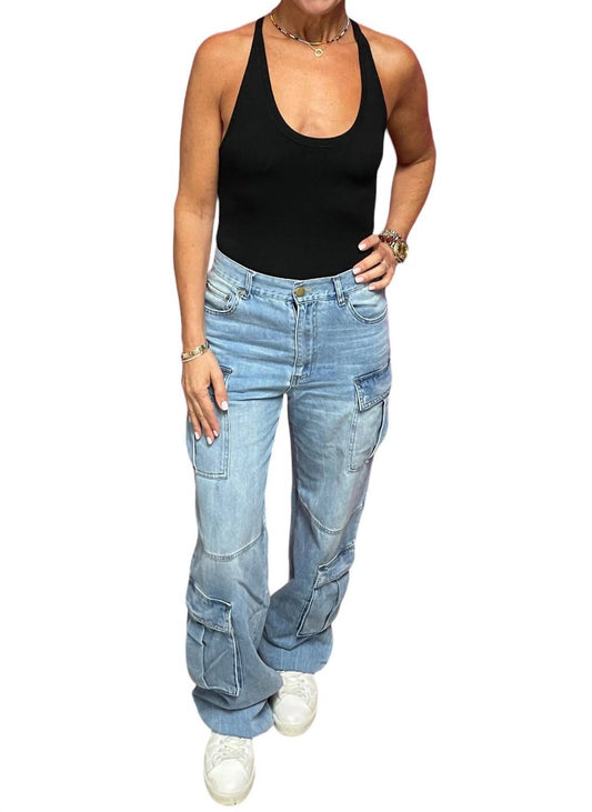 Olivaceous - Trey Denim Cargo Pant