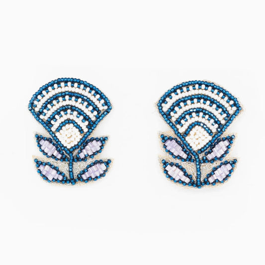 Beth Ladd Collections - Women's Block Print Flower Earrings