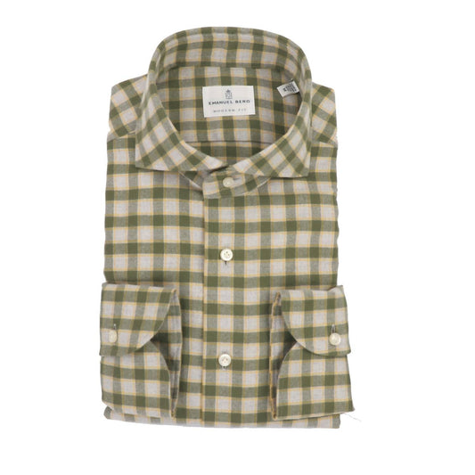 Emanuel Berg - Men's Luxury Brushed Flannel Sport Shirt