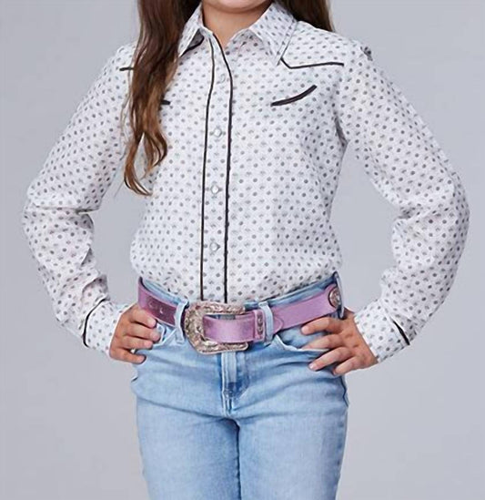 Roper - Girl's Long Sleeve Retro Piped Top