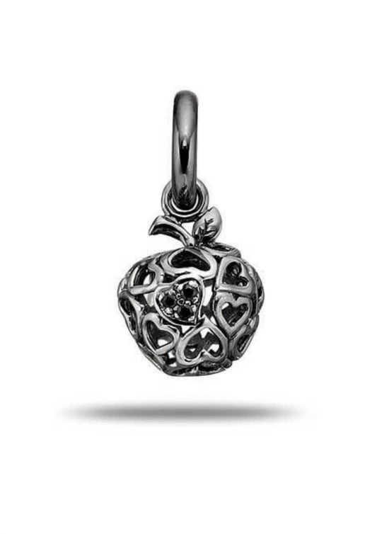 Story Jewellery - Women's Rhodium Plate Heart Apple Charm