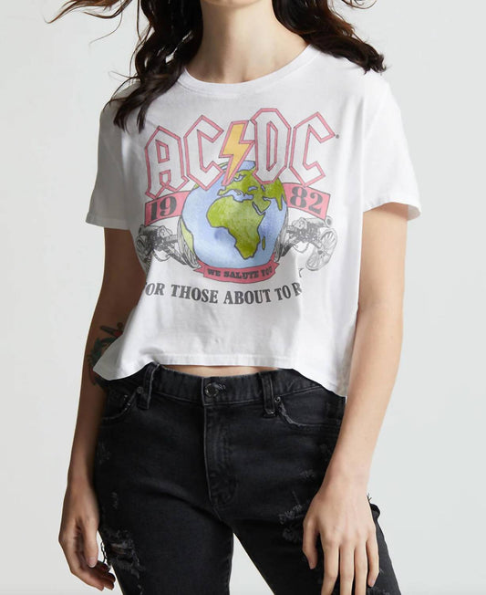AC/DC 1981 We Salute You Crop Tee