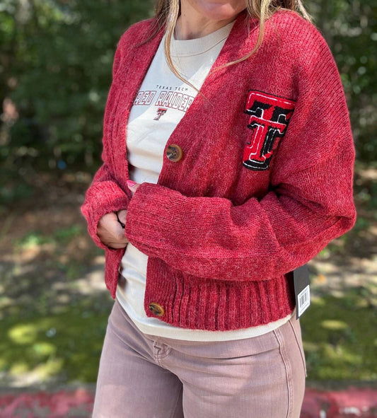 Gameday Social - Raiders Texas Tech Luxe Chenille Cardigan