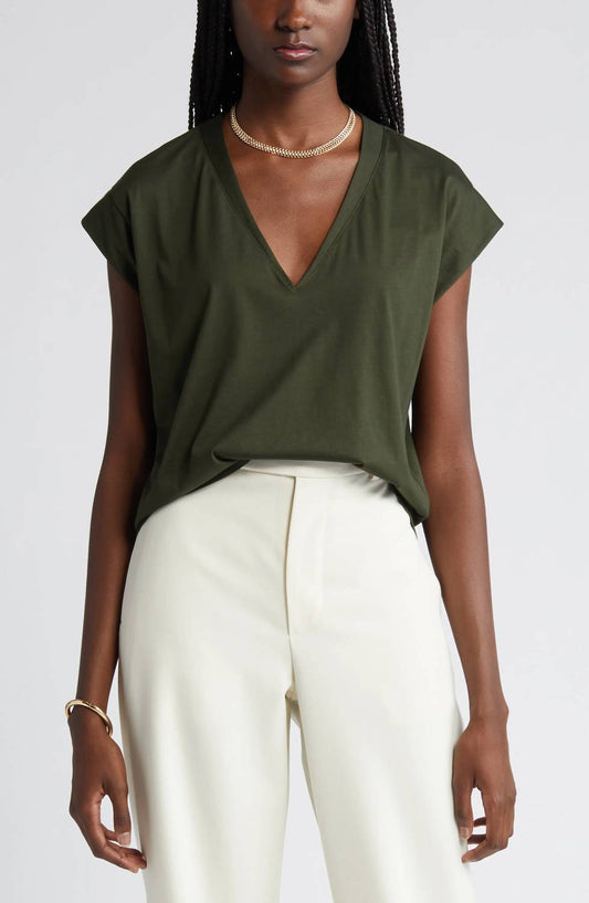 Frame - Le Mid Rise V-neck Tee